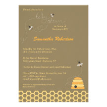 Invitation de ronflement de baby shower d'abeilles