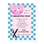Invitation de rôti de porc cartes postales