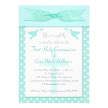 Invitation de sainte communion de point de polka d