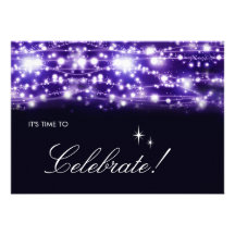 Invitation de scintillement pourpre d'étoiles