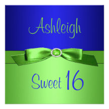 Invitation de sweet sixteen de vert de chaux et de