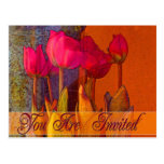 Invitation de tulipe carte postale