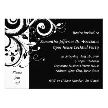 Invitation d'entreprise de partie de remous noir e