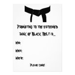 Invitation d'essai de promotion de ceinture noire 