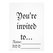 Invitation d'imaginaire (anniversaire)