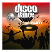 Invitation Disco Dance Party Retro