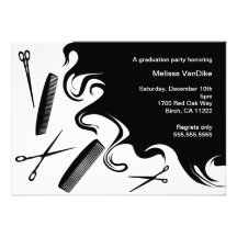 Invitation d'obtention du diplôme d'école de beaut