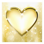 Invitation d'or de coeur
