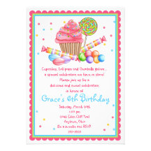 Invitation douce de sucrerie de petit gâteau de ma