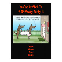 Invitation drôle de fête d'anniversaire