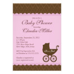 Invitation élégante de baby shower de Gir de chari