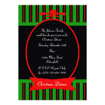Invitation élégante de dîner de Noël