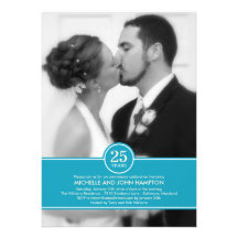 Invitation élégante de photo d'anniversaire de ban