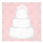 INVITATION ÉLÉGANTE DE TOPPER DE GÂTEAU DE MARIAGE