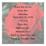 Invitation élégante florale de rose rouge