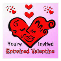 Invitation enlacée de Valentine