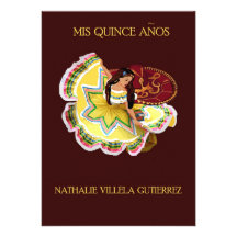 Invitation faite sur commande de Quinceanera de Na
