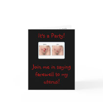 Invitation:  Farewell Uterus Cards
