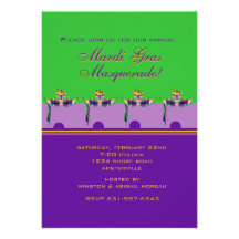 Invitation flamboyante de mardi gras