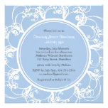 Invitation floral de fantaisie de baby shower (ble