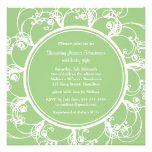 Invitation floral de fantaisie de baby shower (ver