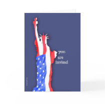invitation fourth of July Statue of Liberty Cards