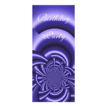 Invitation Fractal Blue Purple