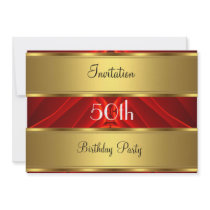 Invitation Gold 50th Birthday Party