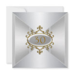 Invitation Gold Silver Birthday Anniversary