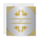Invitation Gold Silver Birthday Anniversary