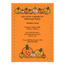 Invitation heureuse mignonne de partie de Hallowee