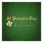 Invitation irlandaise ornée de bijoux tourbillonné