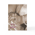 Invitation-It's a GIRL! Greeting Card