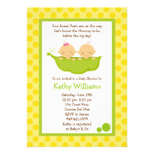 Invitation jumelle de baby shower