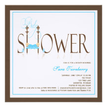 Invitation jumelle de baby shower de garçons - béb
