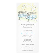 Invitation jumelle de baby shower de garçons - huc