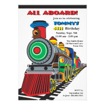 Invitation lumineuse de train d'enfant d'amusement