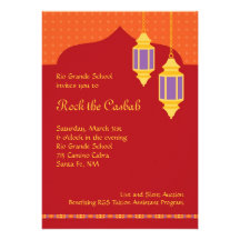 Invitation marocaine de gala de collecteur de fond