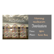 Invitation Meditation Template Personalized Photo Card