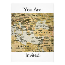 Invitation méditerranéenne orientale de carte