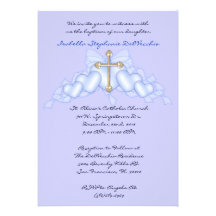Invitation MIGNON bleu de communion/baptême