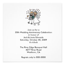 Invitation mignonne d'anniversaire de couples
