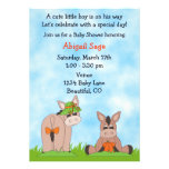 Invitation mignonne de baby shower d'âne pour des 