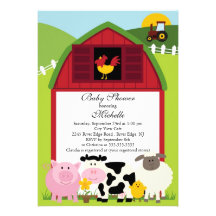 Invitation mignonne de baby shower d'animaux de ga