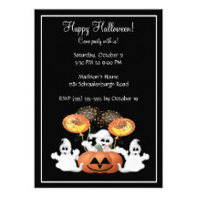 Invitation mignonne de partie de Halloween de fant