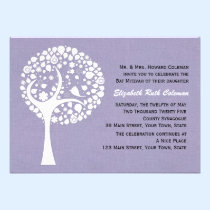 Invitation moderne de bat mitzvah d'arbre invitations
