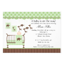 Invitation neutre de baby shower de pièce mignonne