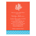 Invitation nuptiale de corail de douche