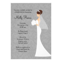 Invitation nuptiale de douche avec les enveloppes 