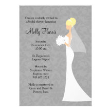 Invitation nuptiale de douche avec les enveloppes 